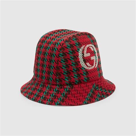 gucci bucket hat houndstooth.